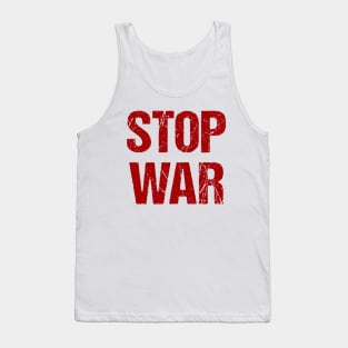 Stop War (red letters) Tank Top
